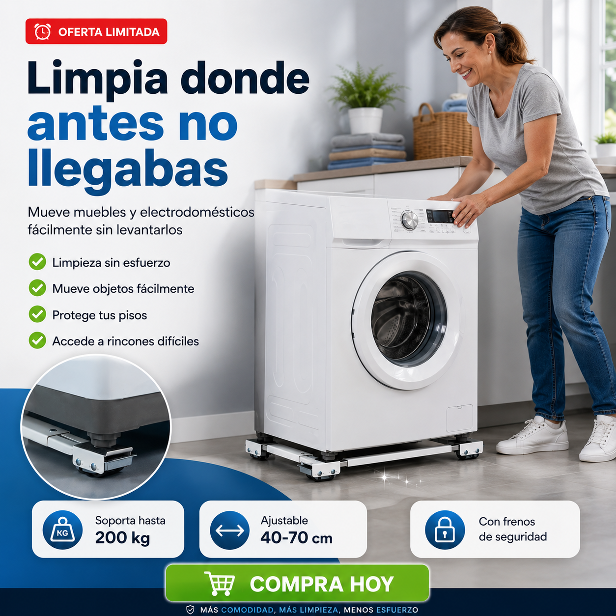 FlexiMove - ¡Limpia debajo sin mover a pulso!