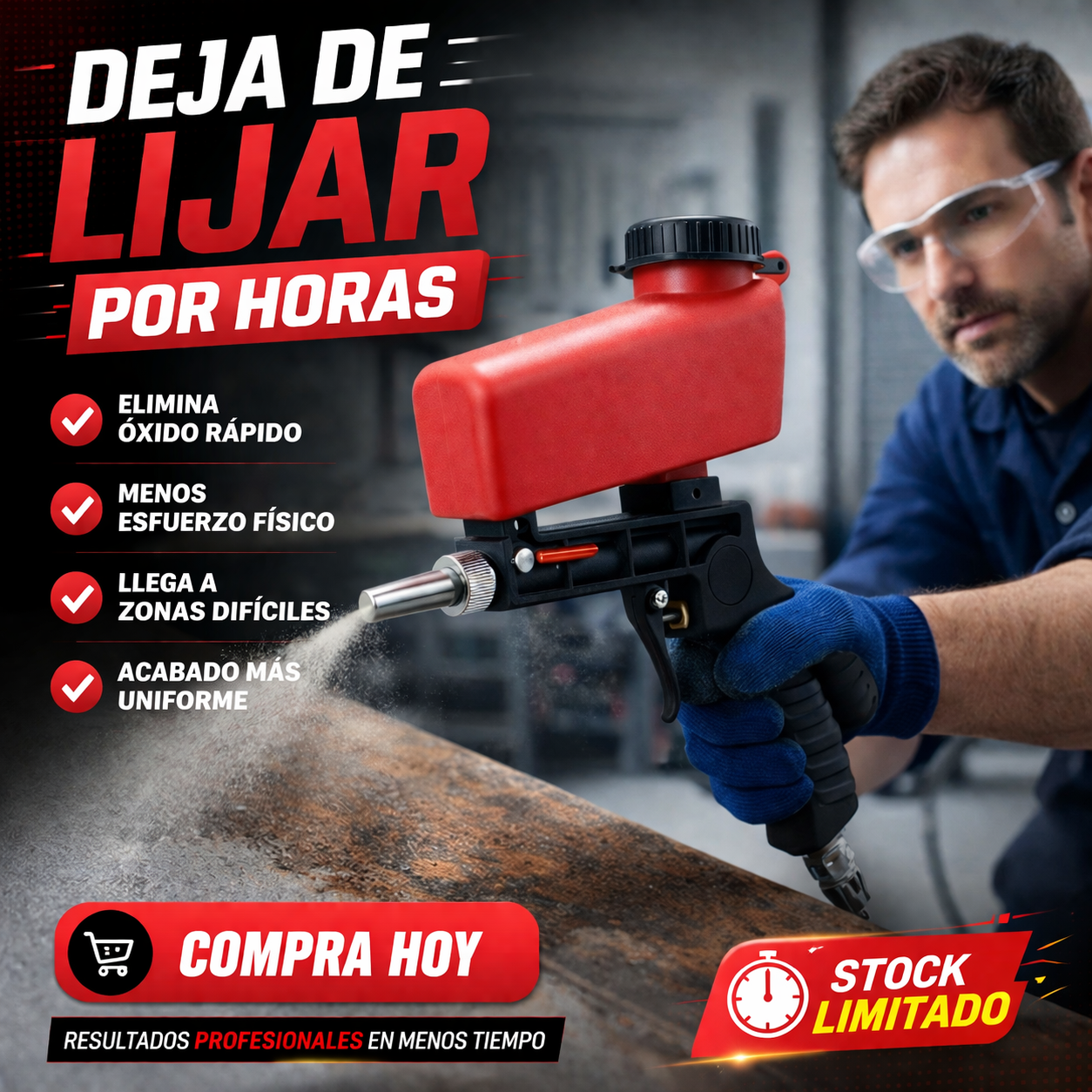 BlastTech 90 💨 ¡Remueve pintura sin esfuerzo!