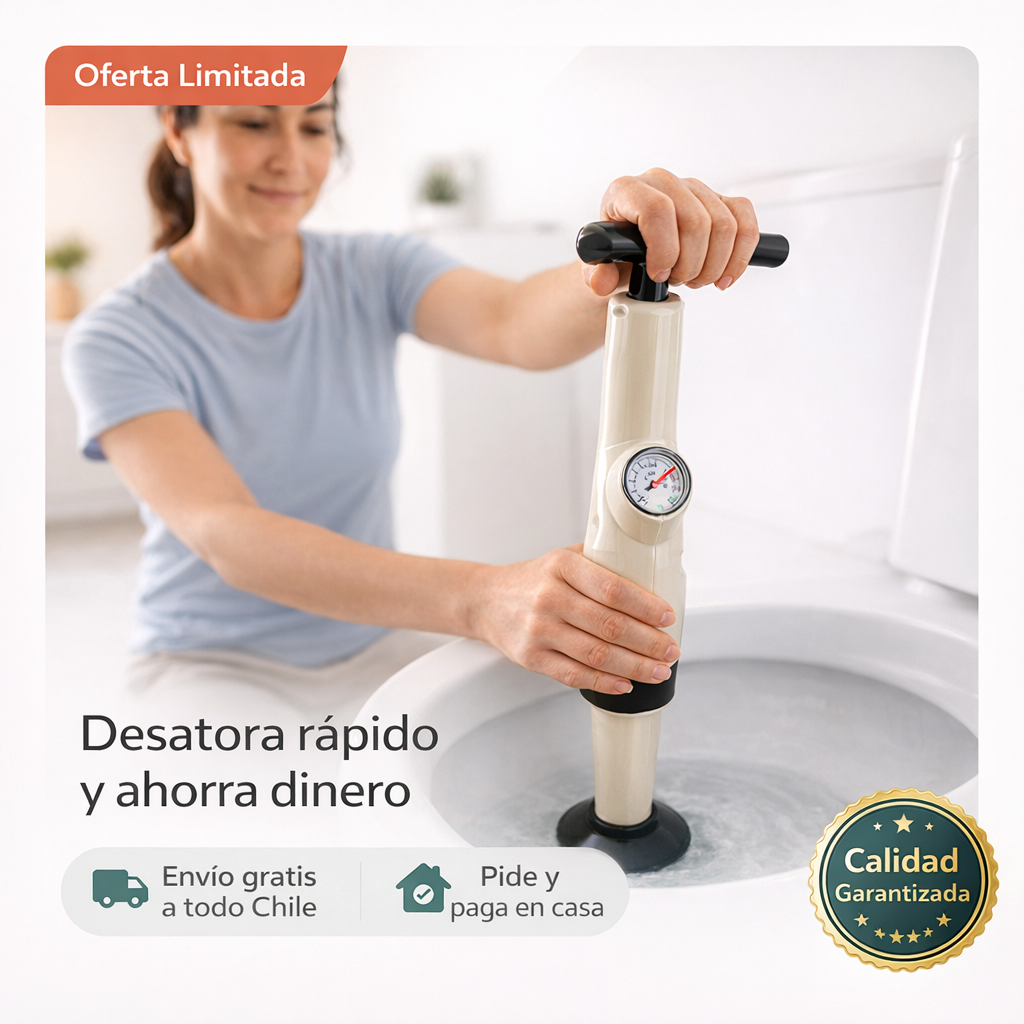 DrainPro 💨¡Destapa cualquier tubería en minutos, sin gastar en gasfiter!
