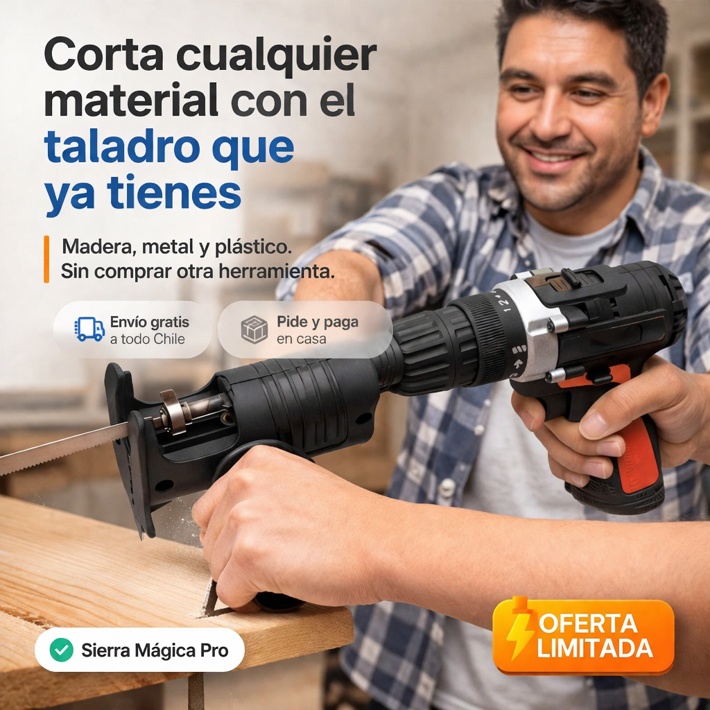 Sierra Mágica Pro ¡ Corta cualquier material con el taladro que ya tienes!