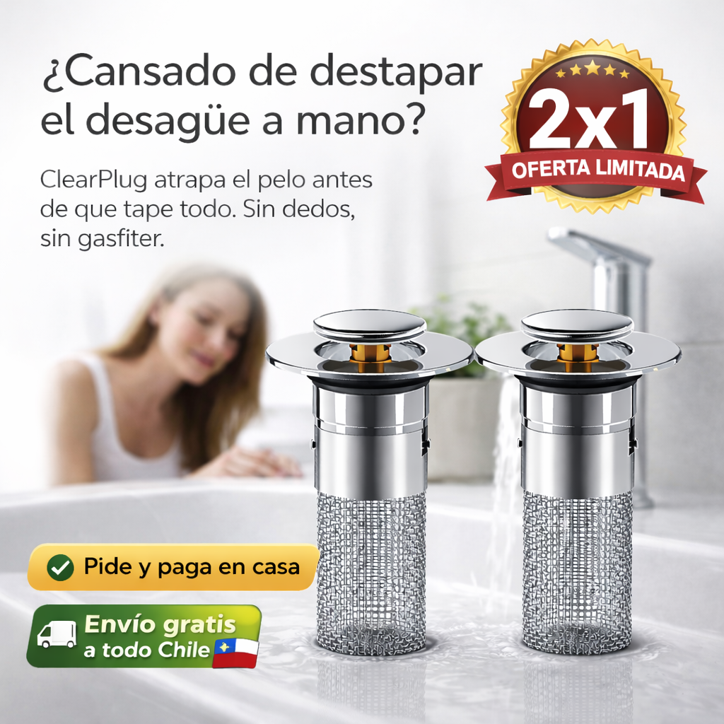 ClearPlug X2🚿 ¡Instálalo hoy, olvídate del taco para siempre!