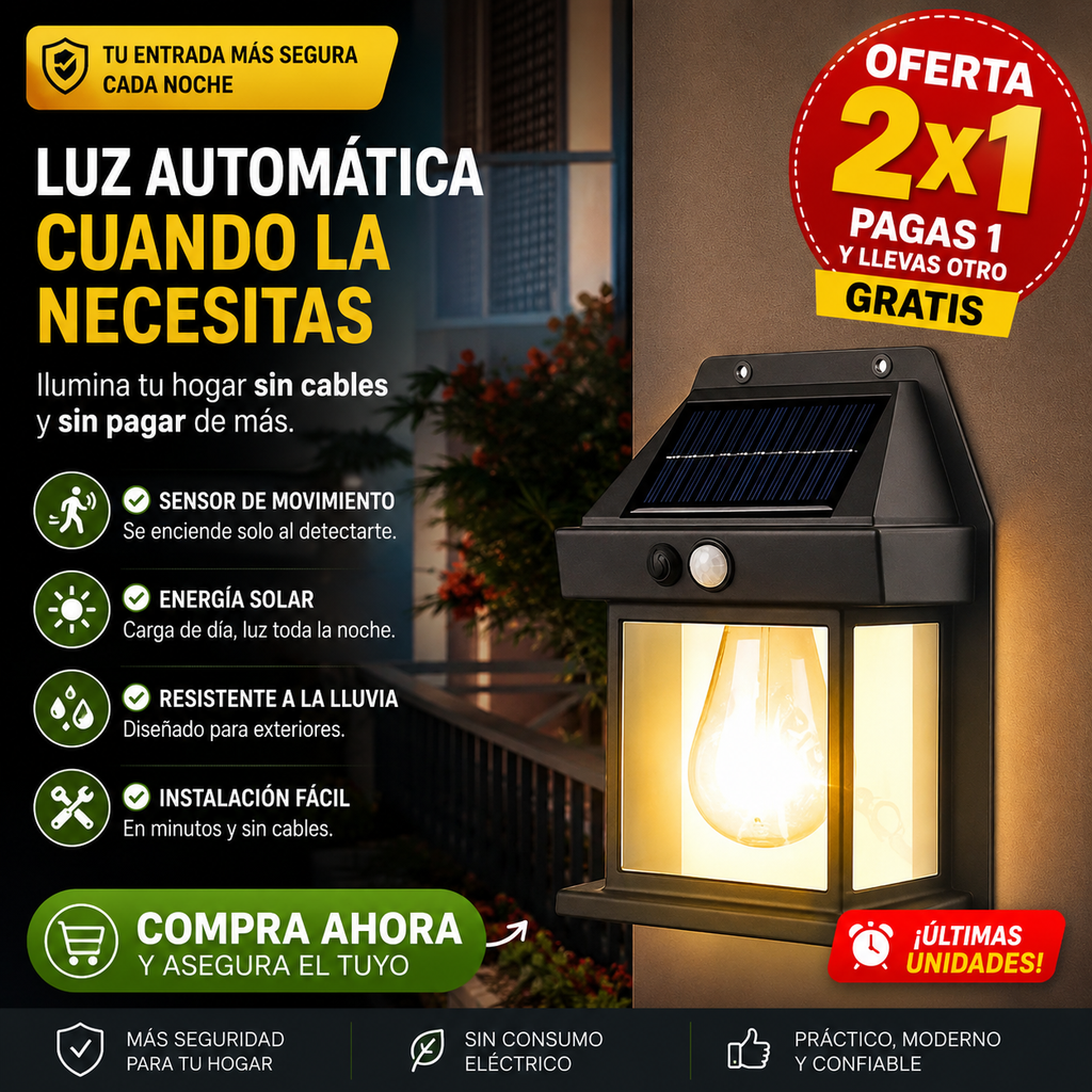 SolarGuard 2X1 - ¡Protege tus accesos de noche!