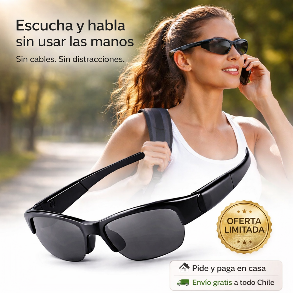 SonicShade Pro👓🔊 ¡Escucha y habla sin usar las manos!