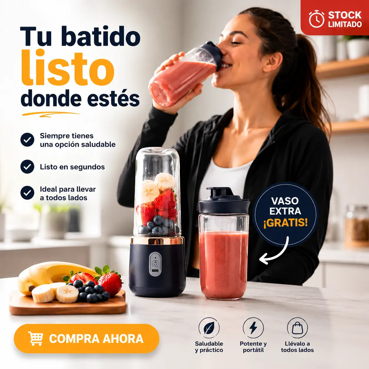 NutriGo Pro - ¡Batidos saludables en cualquier lugar!