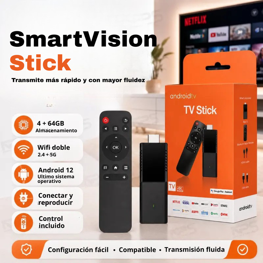 SmartVision Stick - ¡Disfruta películas y series sin cortes!