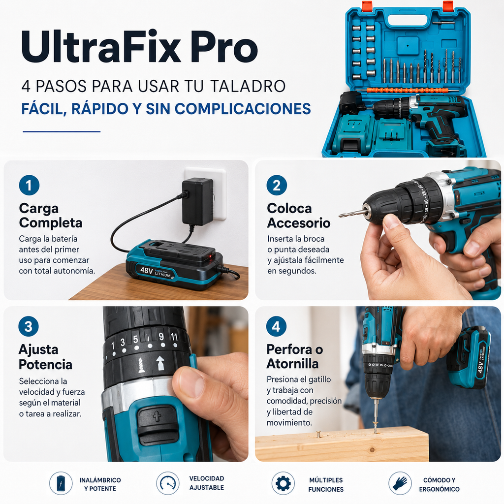 UltraFix Pro - ¡Atornilla y perfora con precisión!