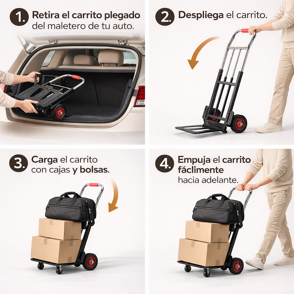 EasyRoll🚛 ¡Carga hasta 100 kg sin forzar tu espalda!