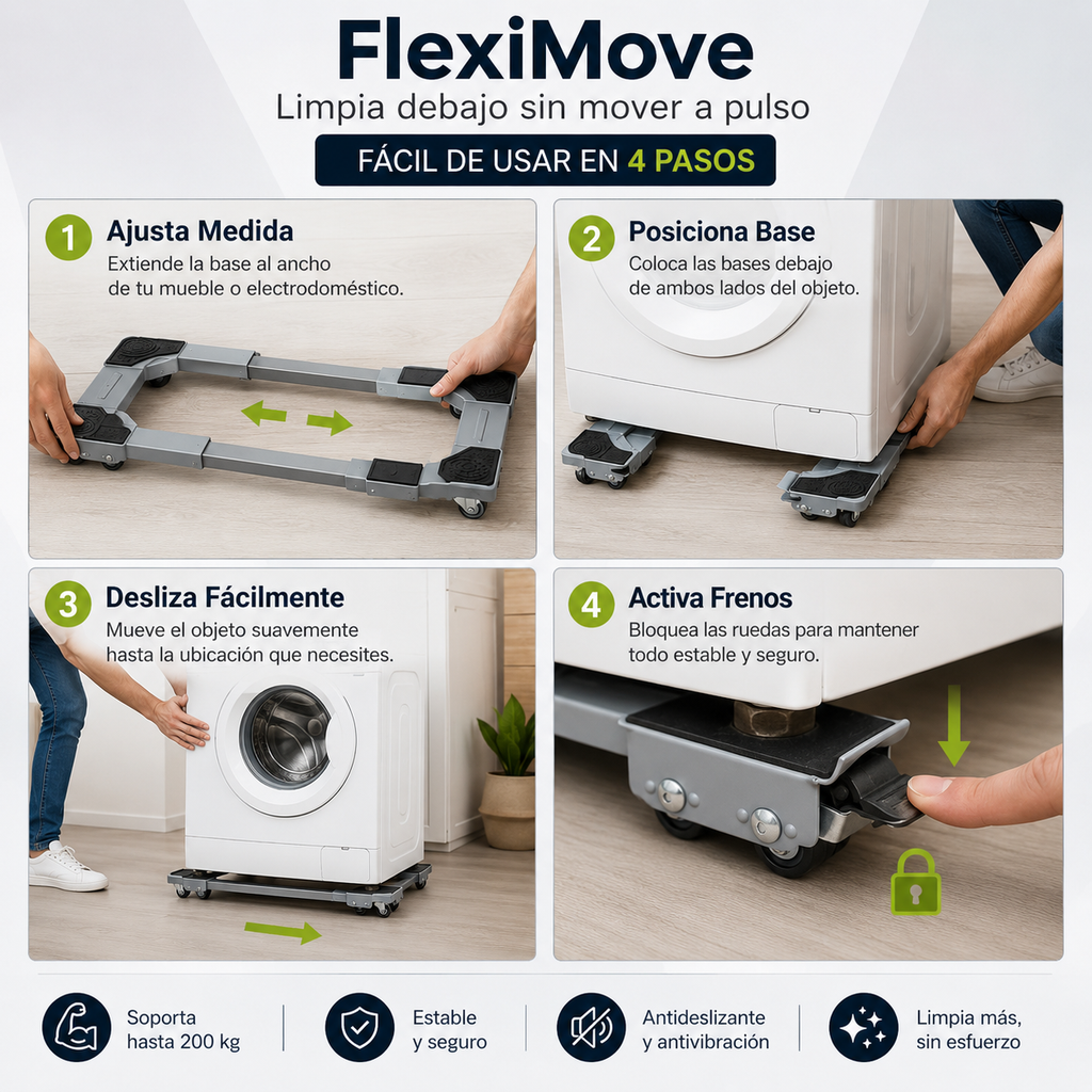 FlexiMove - ¡Limpia debajo sin mover a pulso!