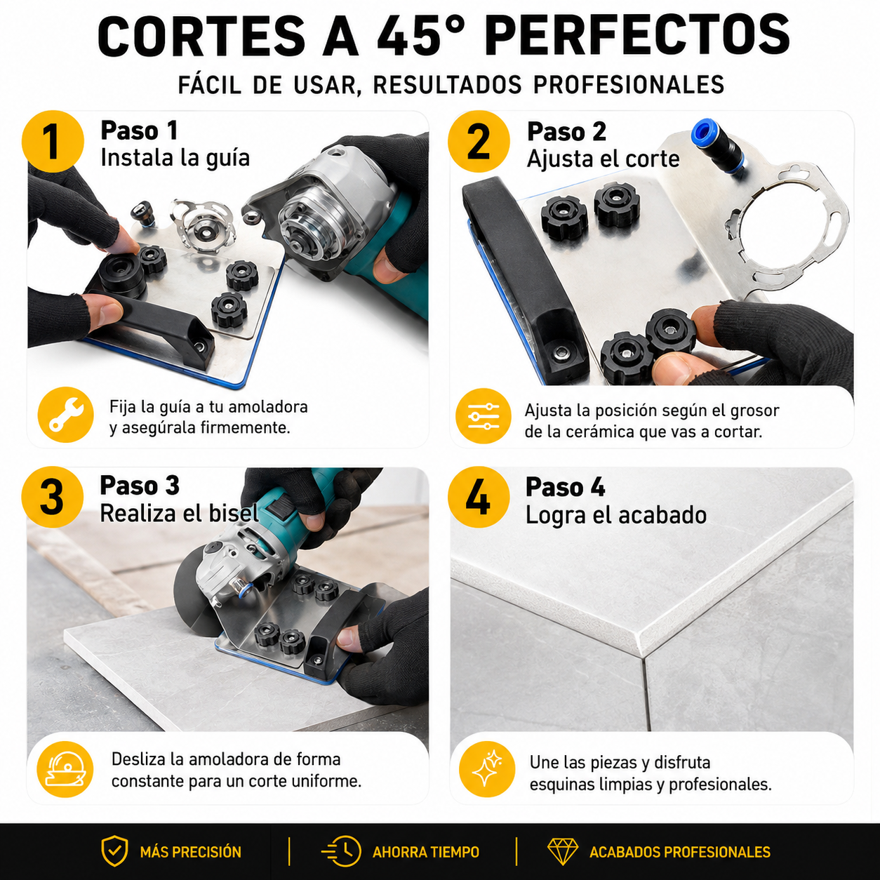 AngleFix 45 - ¡Biselados limpios y uniformes!