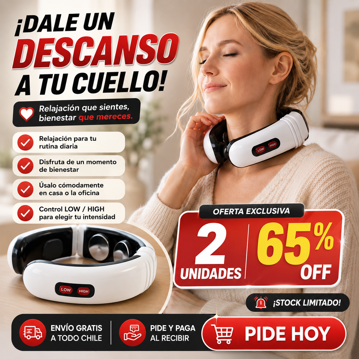 PulseCare Neck – ¡Relajación profunda para cuello y espalda!