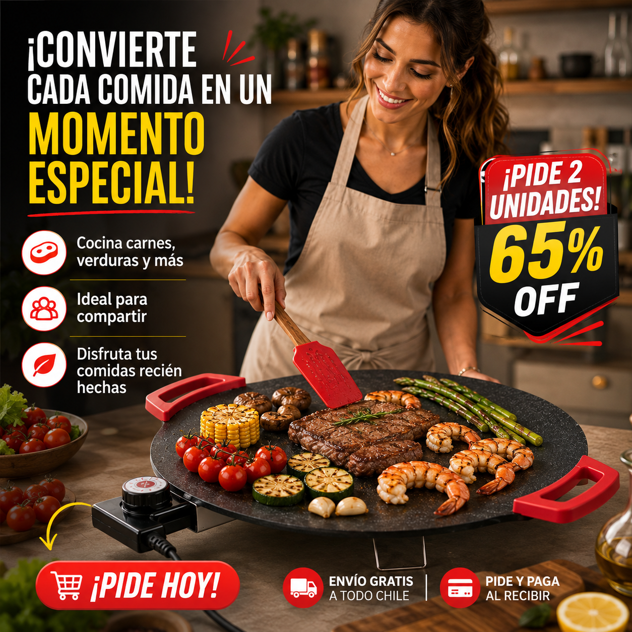 ChefMaster Pro - ¡Asados sin humo ni comida pegada!