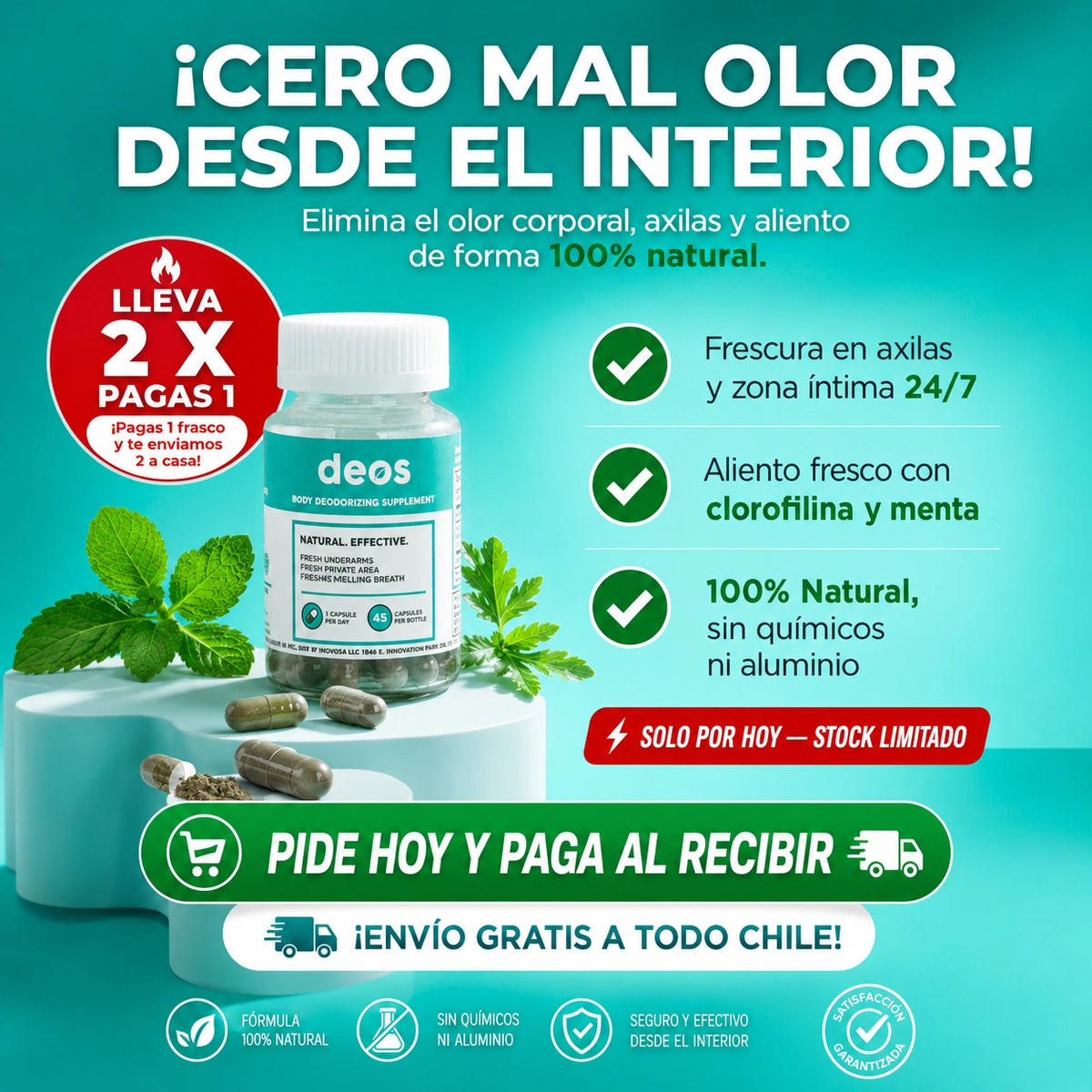 DEOS Fresh - !Elimina el mal olor y te mantiene limpio!