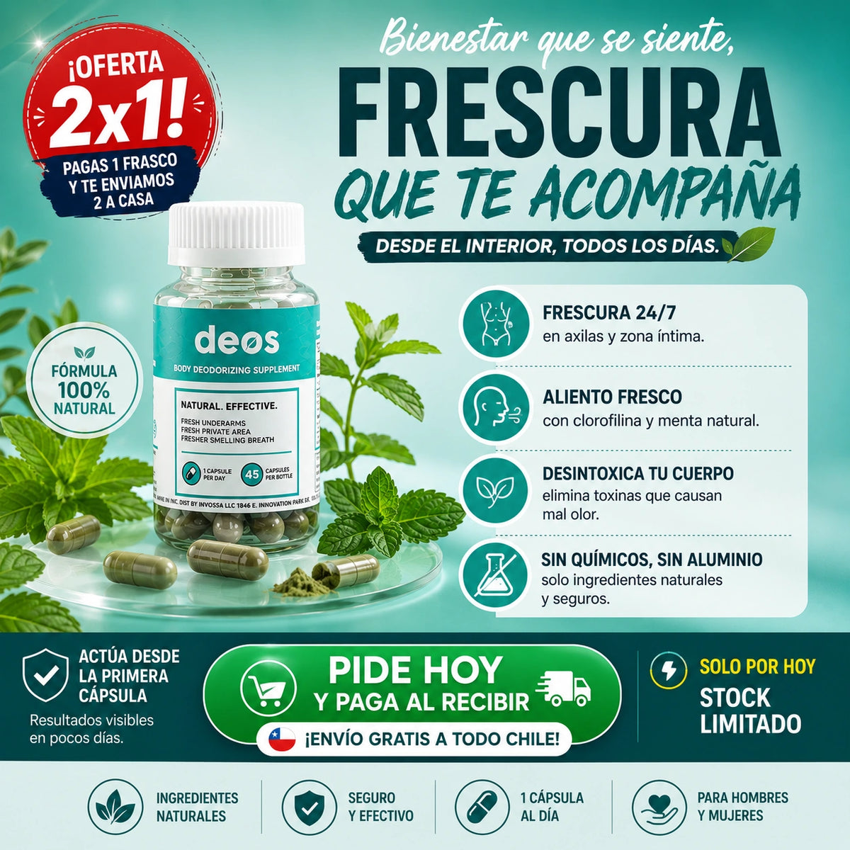 DEOS Fresh - !Elimina el mal olor y te mantiene limpio!