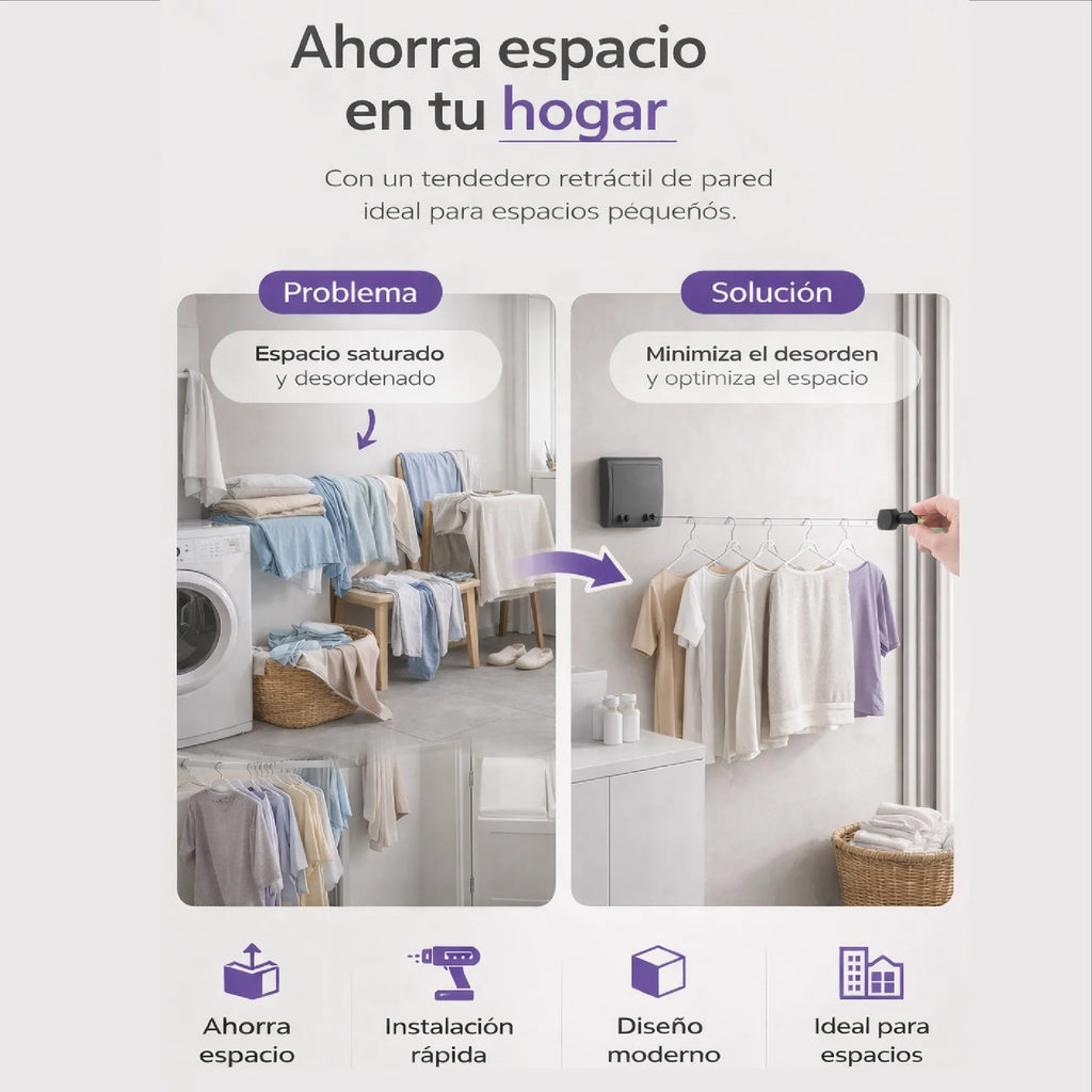 HomeLine Slim 🌫🏡 ¡La forma inteligente de secar en espacios reducidos!